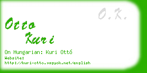 otto kuri business card